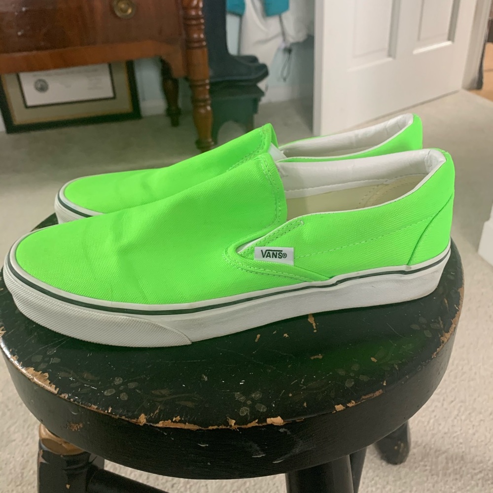 Vans neon slip on